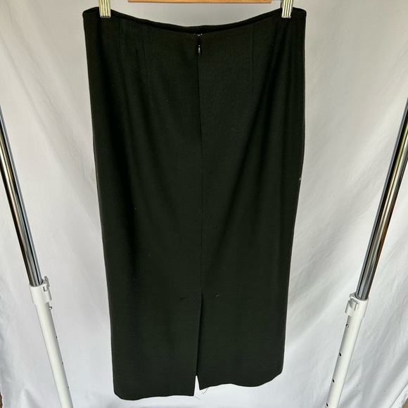 Vintage Hunter Green Wool Midi/Maxi Skirt Size 10 - Picture 7 of 9